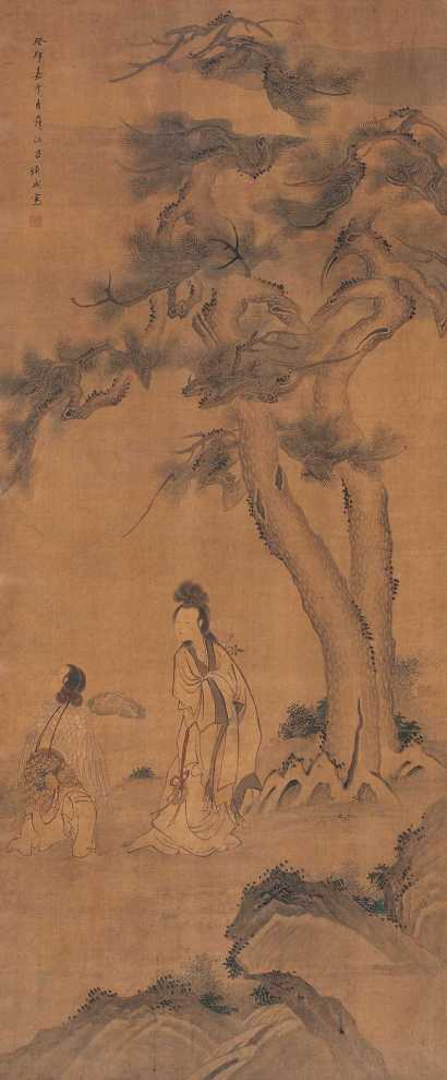 吕焕成 癸卯（1663年）作 仕女 立轴